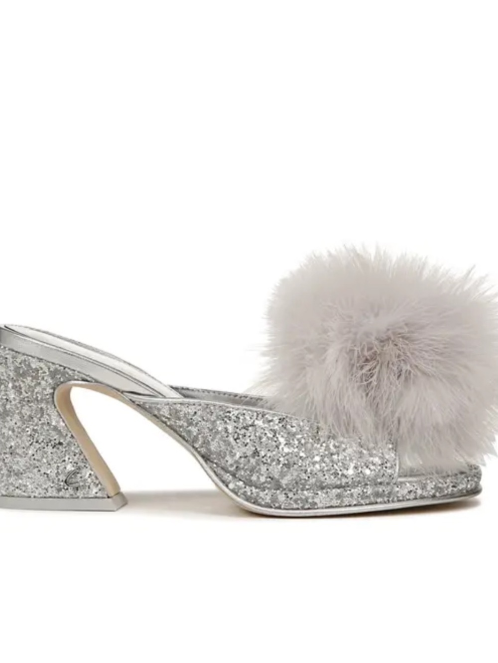 Circus NY by Sam Edelman Silver Sparkly Hadie Fluff Sandals (with box!)